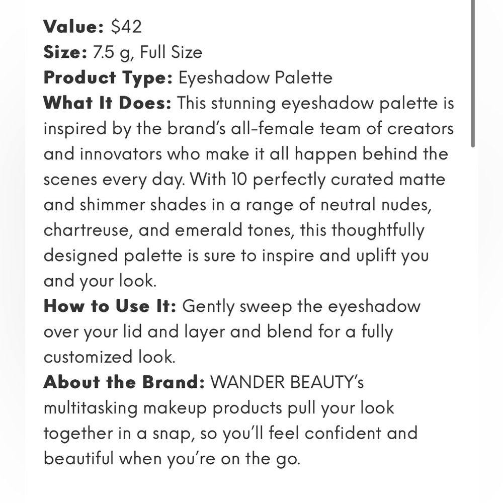 New Wander Beauty Trailblazer Eyeshadow Palette - Picture 2 of 2